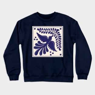 Flying Dove Talavera Tile by Akbaly Crewneck Sweatshirt